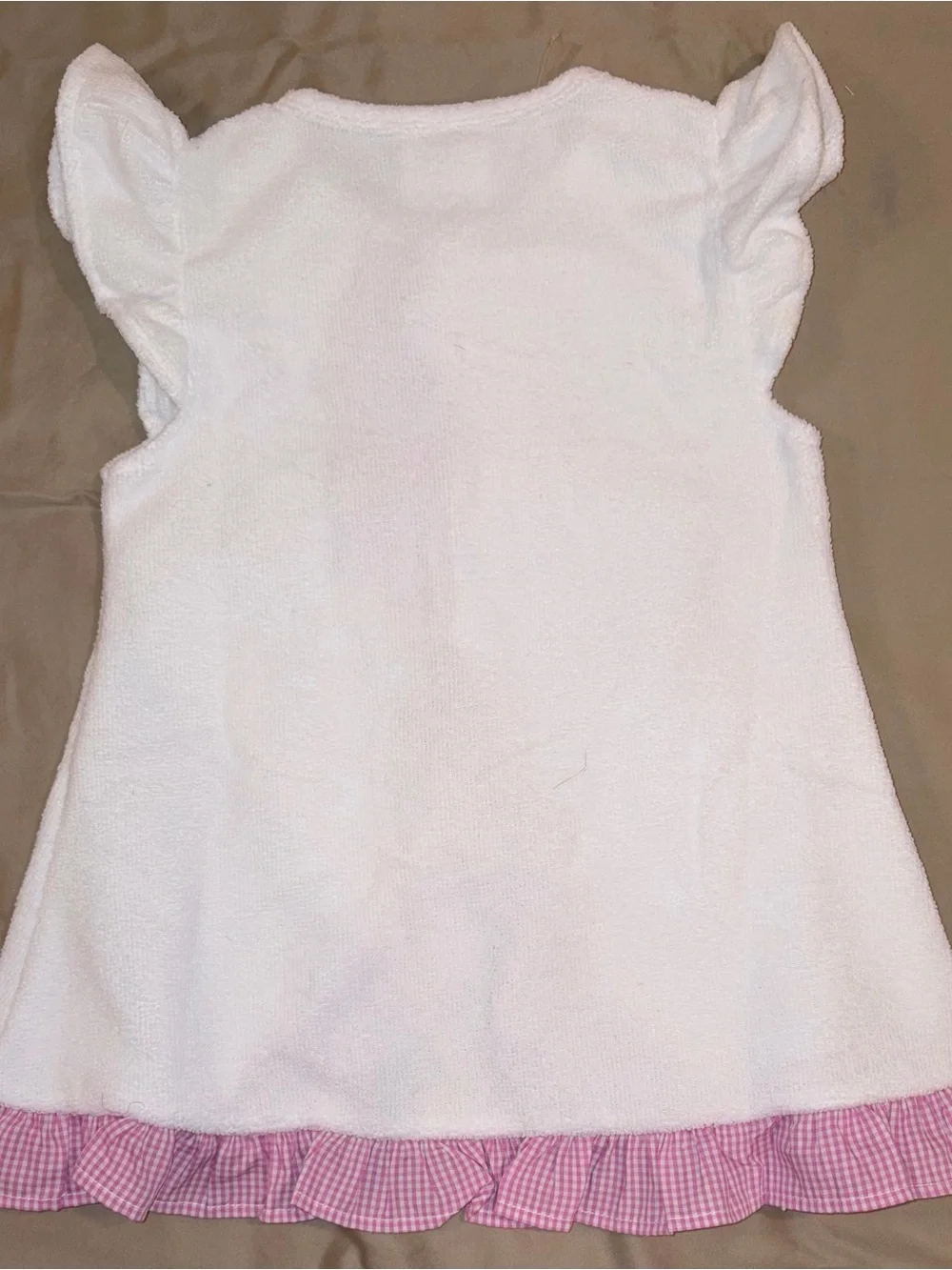 Classic Whimsy pink and white terry swim cover up sz 3-4T NWT